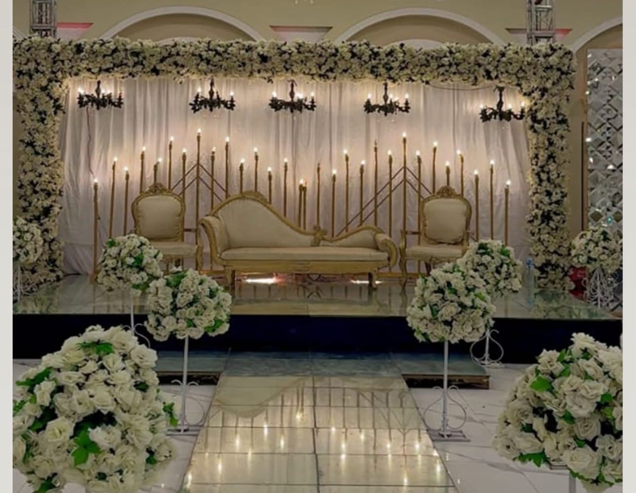 Candlelit walima stage